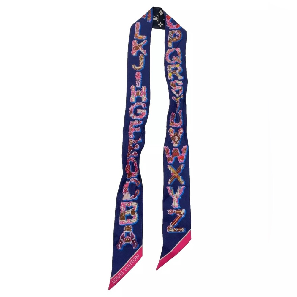 Louis Vuitton Bandeau Twilly BB/LV&ME/ Monogram/Alphabet Scarf Authentic